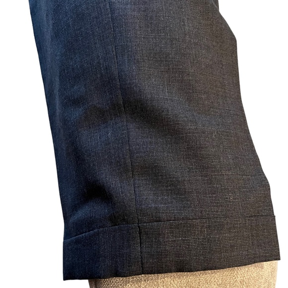 Hart Schaffner Marx Classic Suit Charcoal Grey Cuff/Pleated Pants 44R Drycleaned - Picture 4 of 16